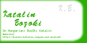 katalin bozoki business card