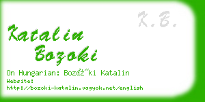 katalin bozoki business card